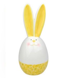 Easter 9” Yellow Dolomite Bunny Rabbit Whimsical Tabletop Decoration Figurine